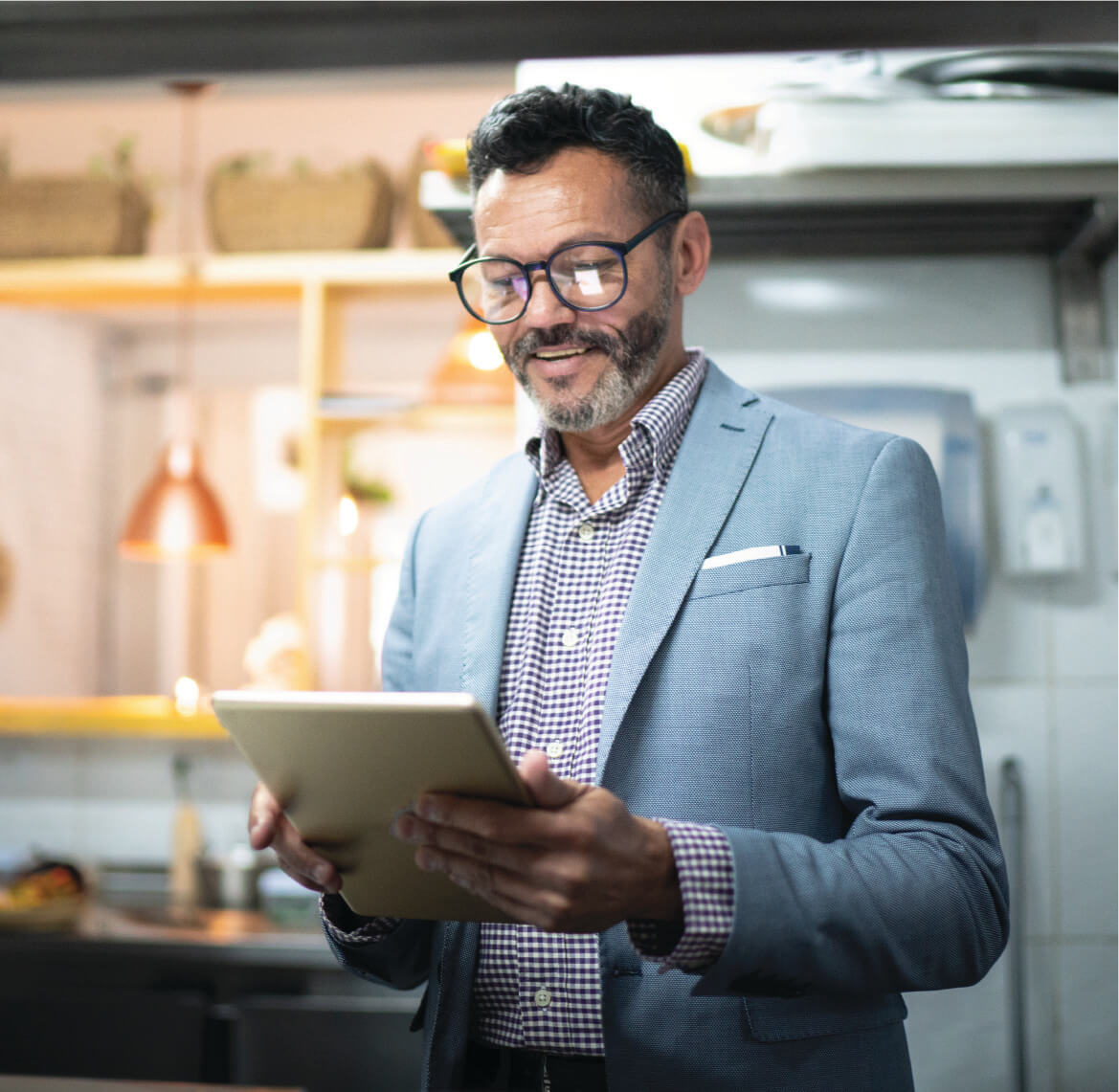 Man on tablet