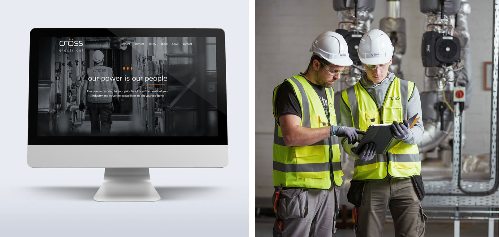 Cross Electrical workers
